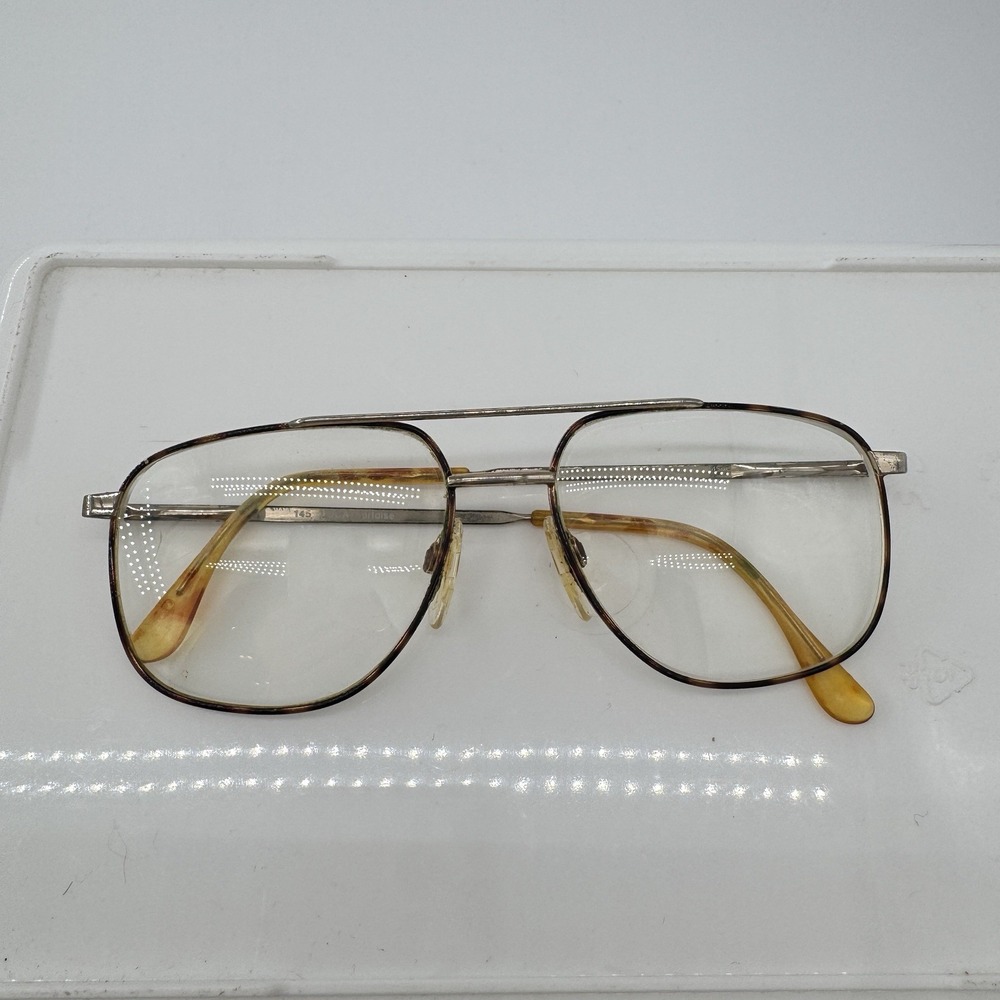 Vintage Fratelli Lozza Luca Tortoise Eyeglass Frames Italy 56-16 145
